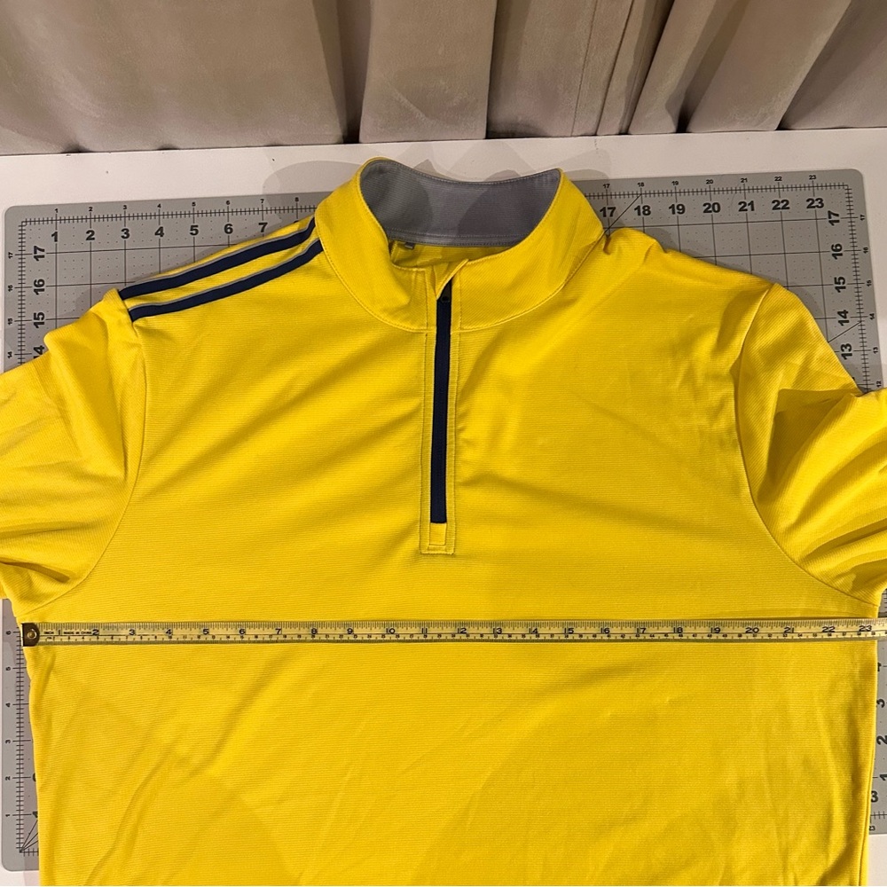 Adidas Yellow and Blue Quarter-Zip Top - Picture 8 of 9